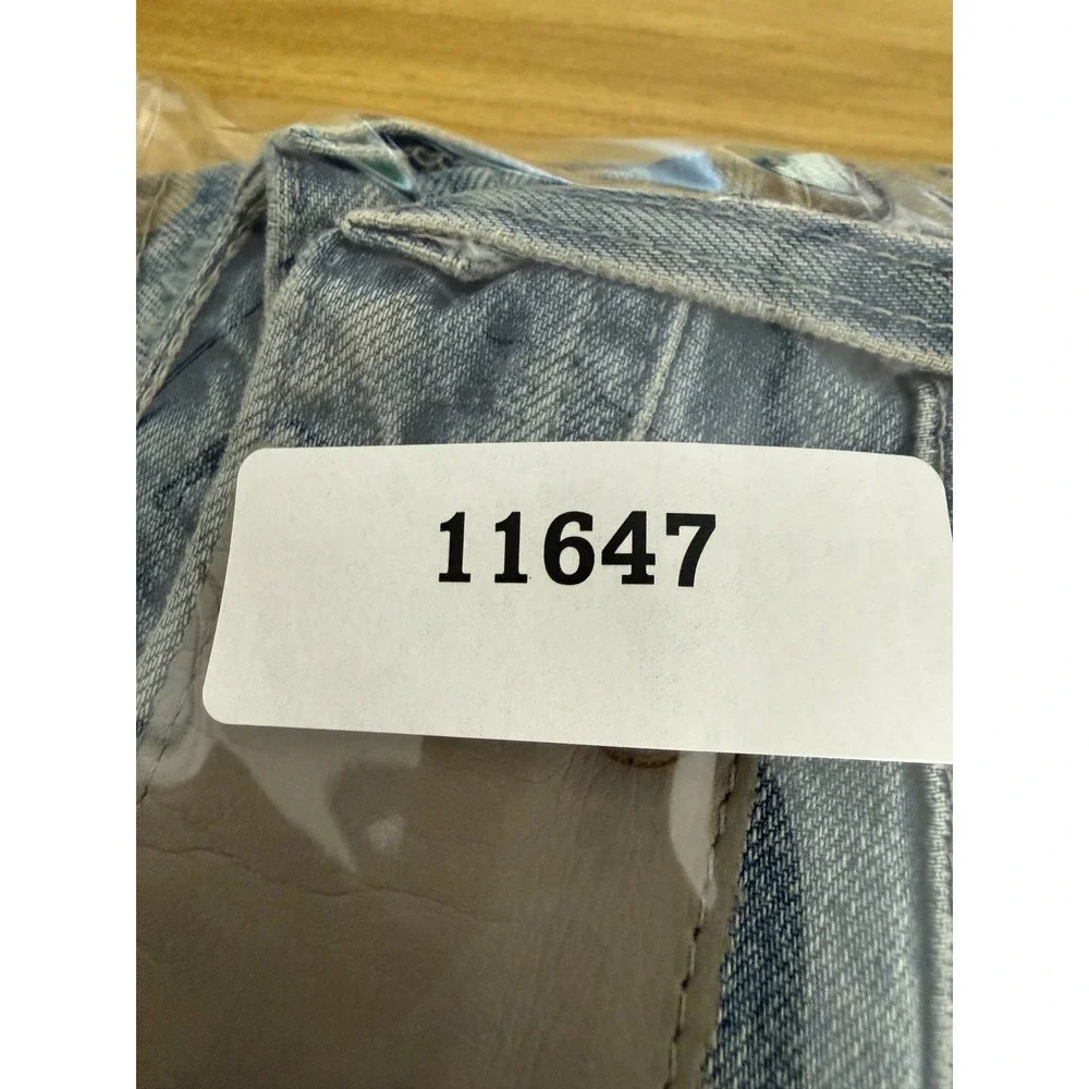 AG Adriano Goldschmied Jeans Mens 31 Blue The Pipe Distressed‎ Straight Leg